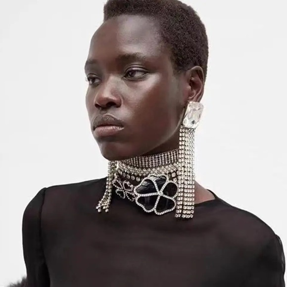 COPY - Zara Silver Multilayer Tennis Round Cut Eternity Clear Crystals Clover N… - Picture 3 of 16